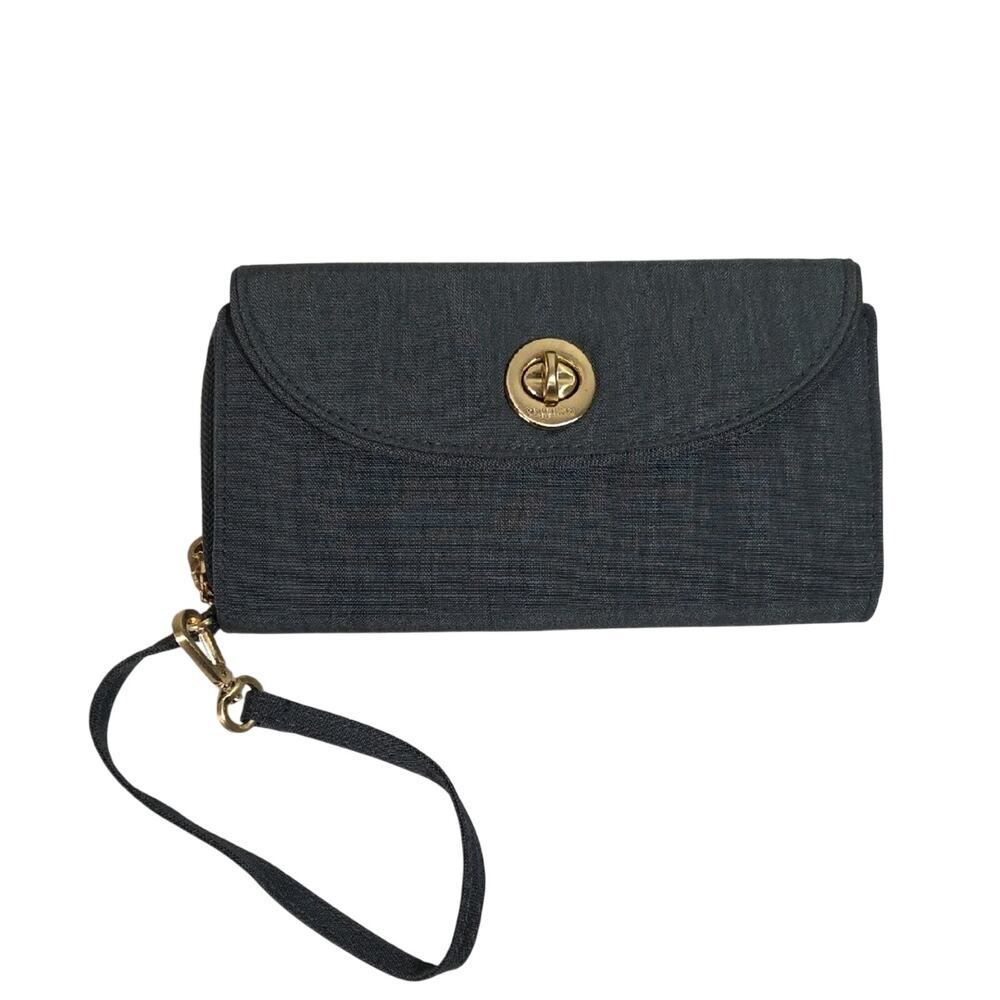 Baggallini Kyoto RFID Protected Organizer Wallet Wristlet Grey